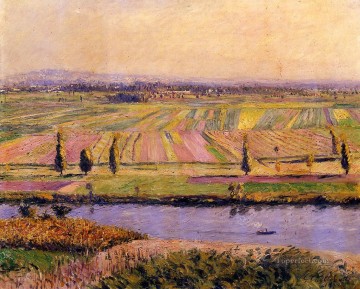  Argenteuil Pintura al %C3%B3leo - La llanura de Gennevilliers vista desde las laderas del paisaje de Argenteuil Gustave Caillebotte